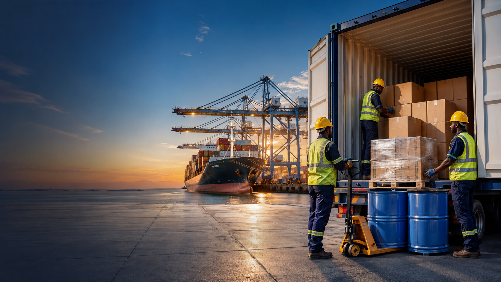 Secure ocean freight loading
