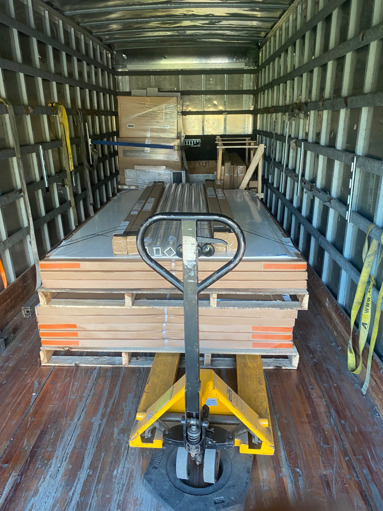Palletized freight handled with care